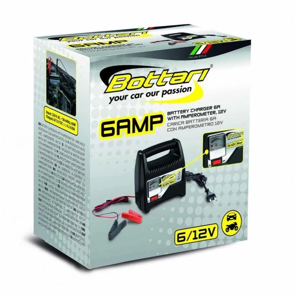 AKULAADIJA BOTTARI 6V/12V AMPERMEETRIGA