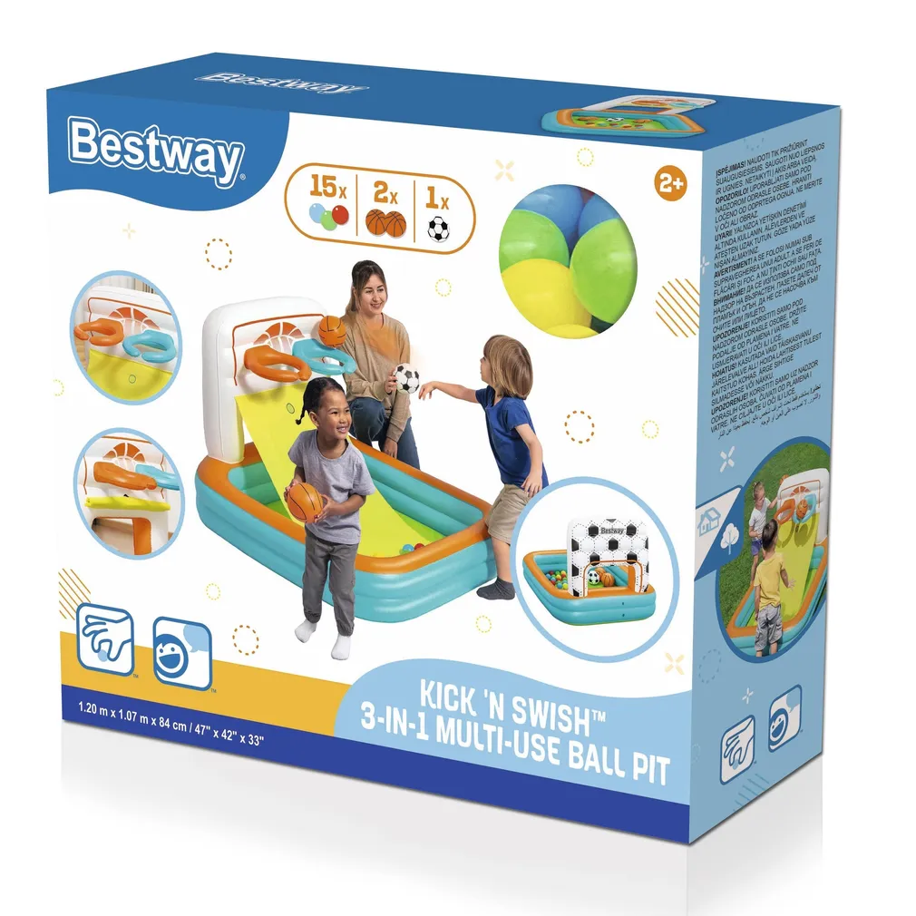MÄNGUALA BESTWAY 3IN1 KICK N SWISH 120X107X84CM