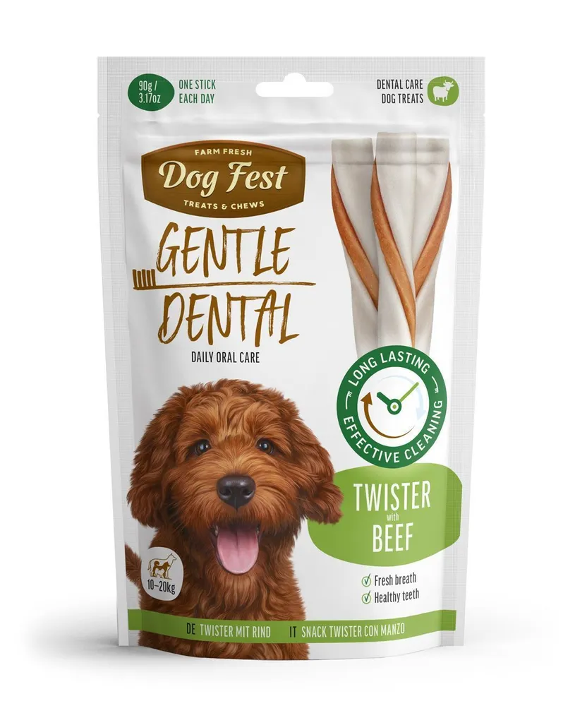 KOERAMAIUS DOGFEST VEISELIHAGA TWISTER DENTAL 10X90G
