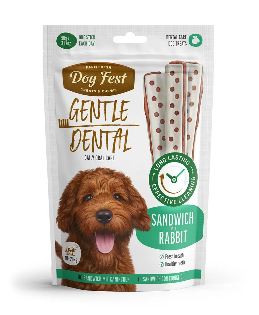KOERAMAIUS DOGFEST KÜÜLIKULIHAGA SANDWICH DENTAL 10X90G