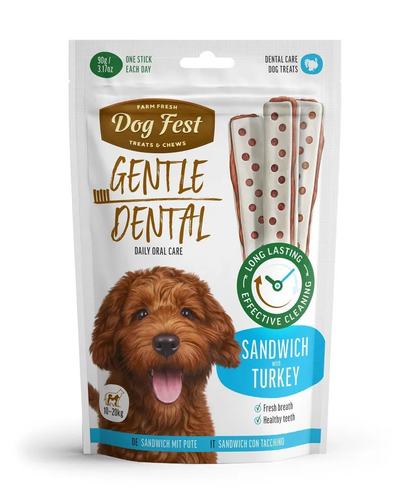 KOERAMAIUS DOGFEST KALKUNILIHAGA SANDWICH DENTAL 10X90G