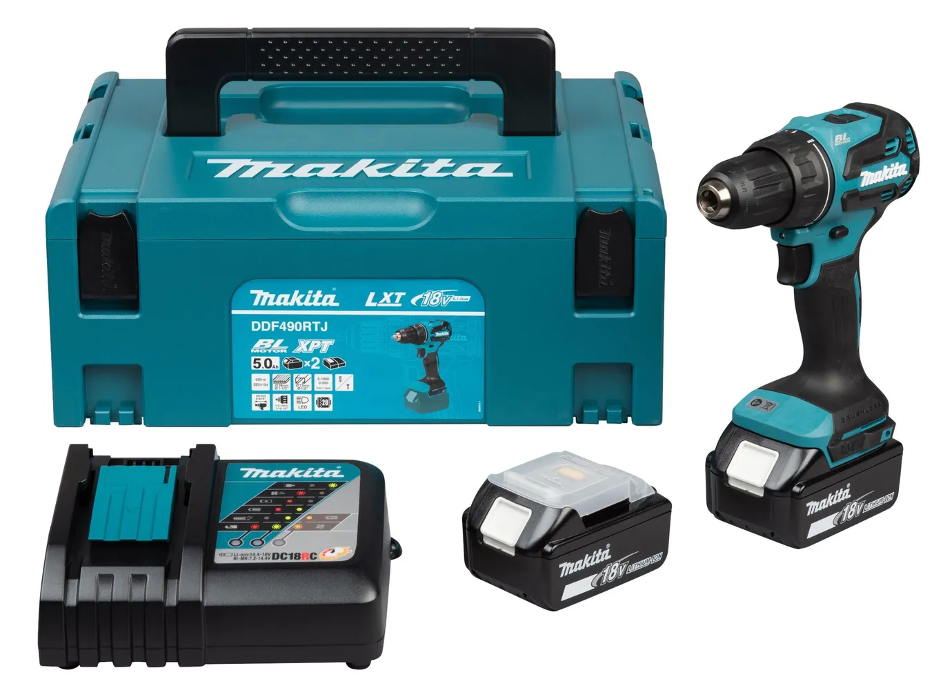 AKUTRELL MAKITA DDF490RTJ 2X5,0AH 18V LI-ION