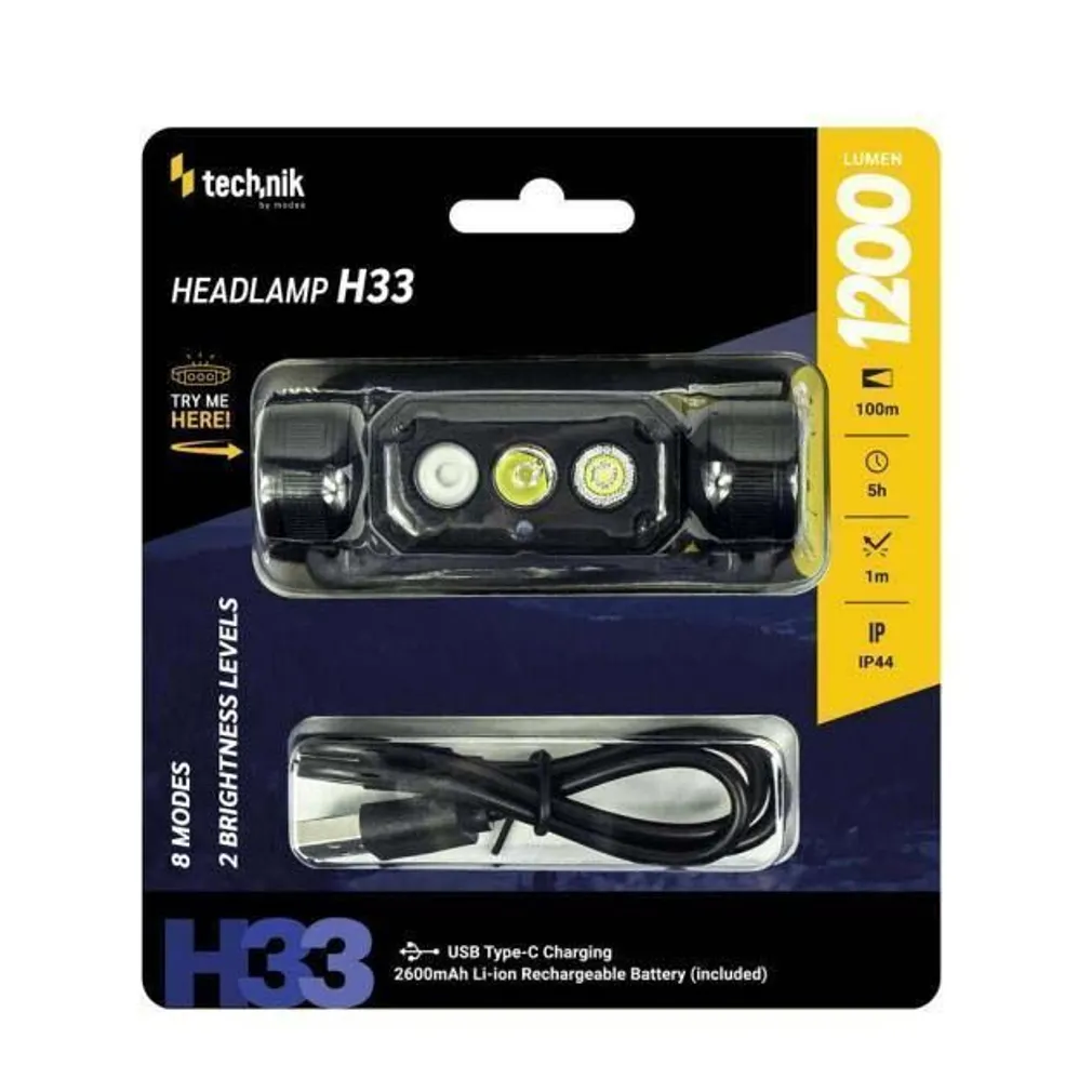PEALAMP TECHNIK LED H33 SST20 1200LM IP44 USB-C