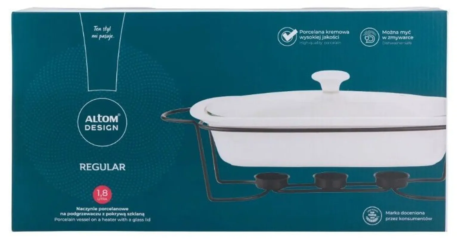 AHJUNÕU ALTOM DESIGN RAAMIL 1,8L VALGE/ MUST