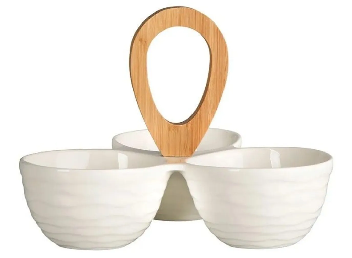 SERVEERIMISNÕU ALTOM DESIGN KÄEPIDEMEGA VALGE/BAMBUS