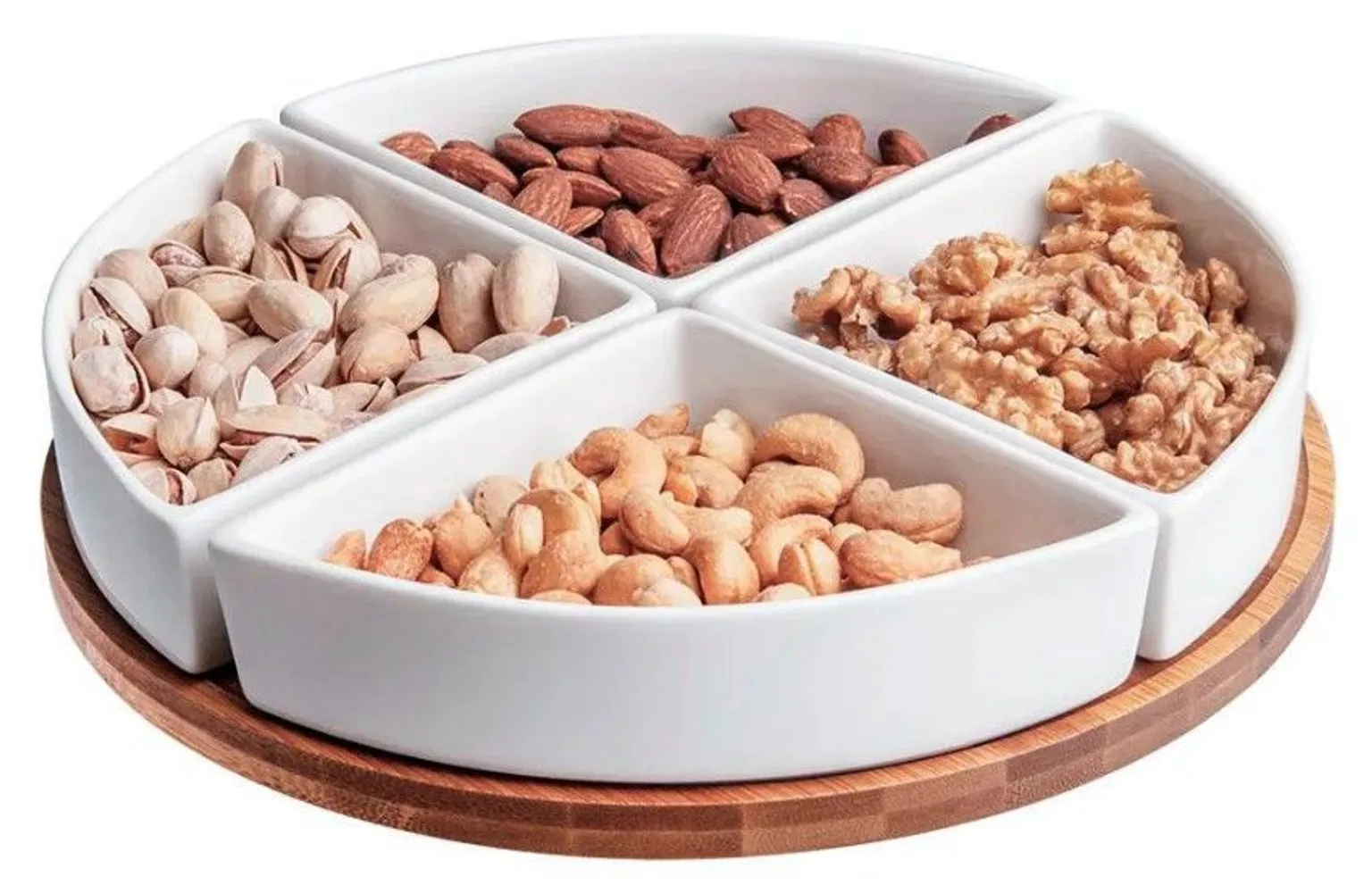 SERVEERIMISKOMPLEKT ALTOM DESIGN 5-OSALINE VALGE/BAMBUS