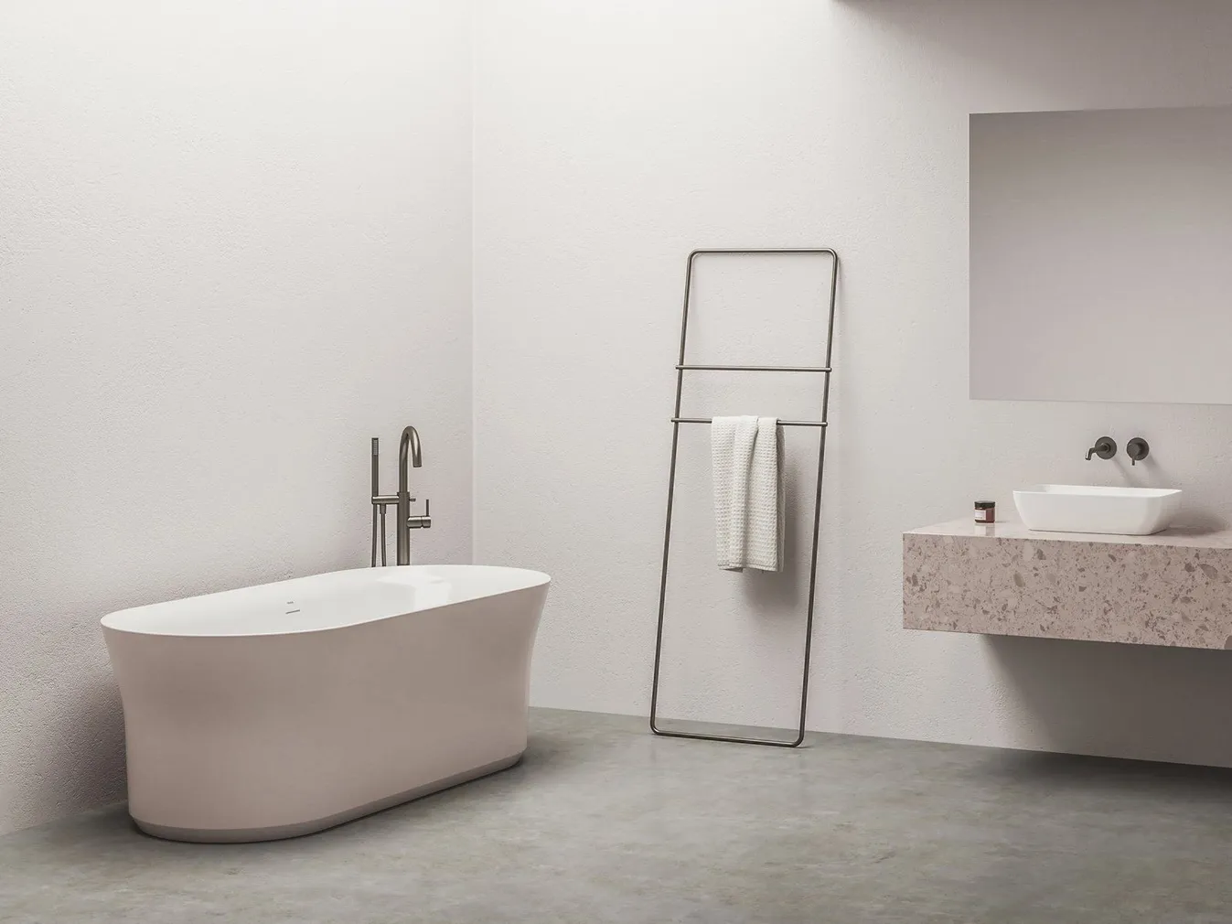 AKRÜÜLVANN RAVAK YPSILON 180X80CM ALABASTER PINK/VALGE