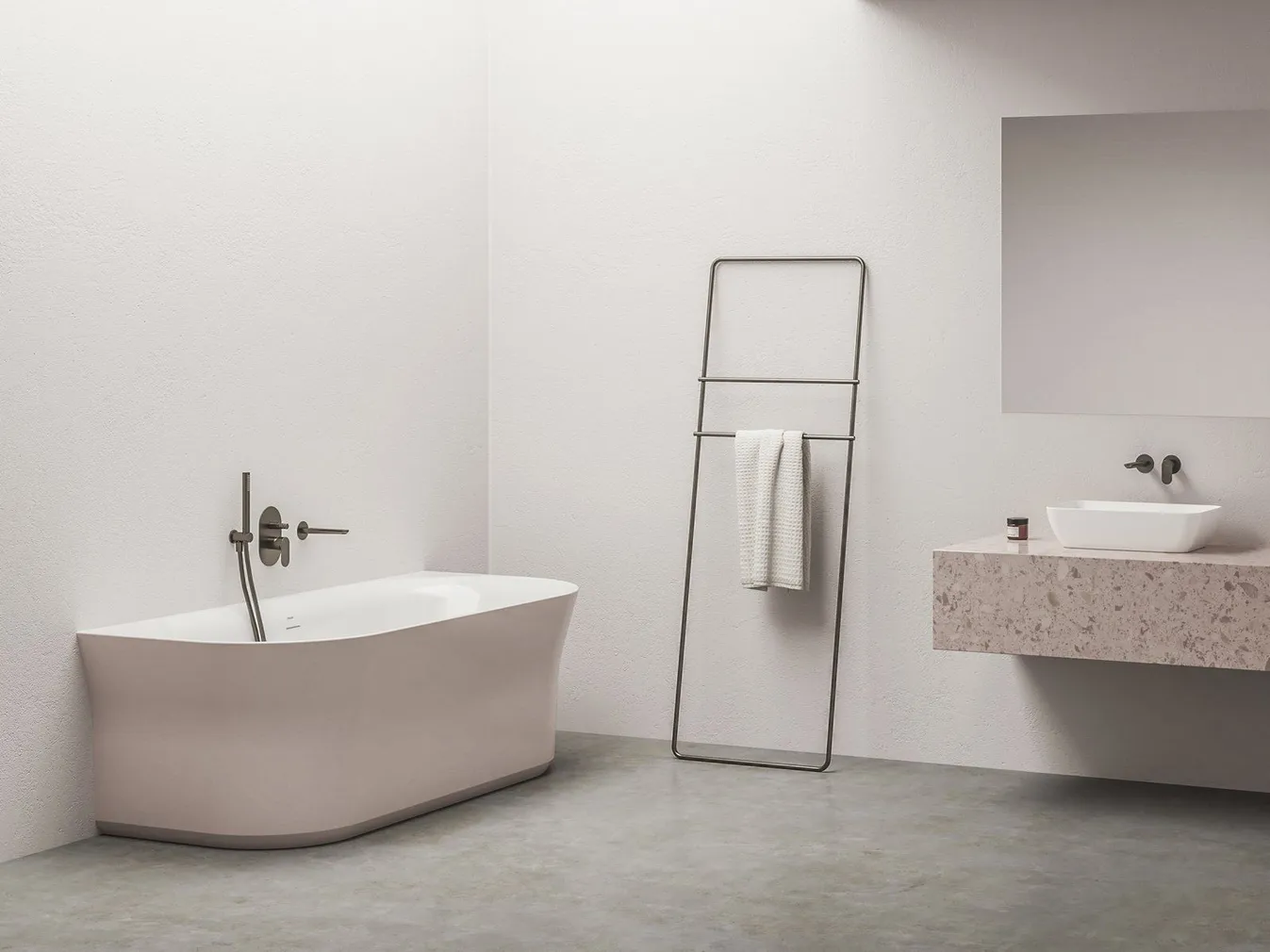 AKRÜÜLVANN RAVAK YPSILON WALL 178X86CM ALABASTER PINK/VALGE