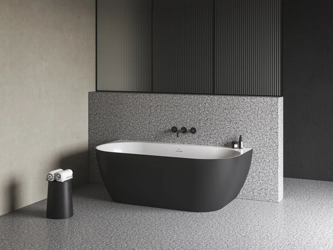 AKRÜÜLVANN RAVAK FREEDOM WALL TEC 170X87CM MUST/VALGE