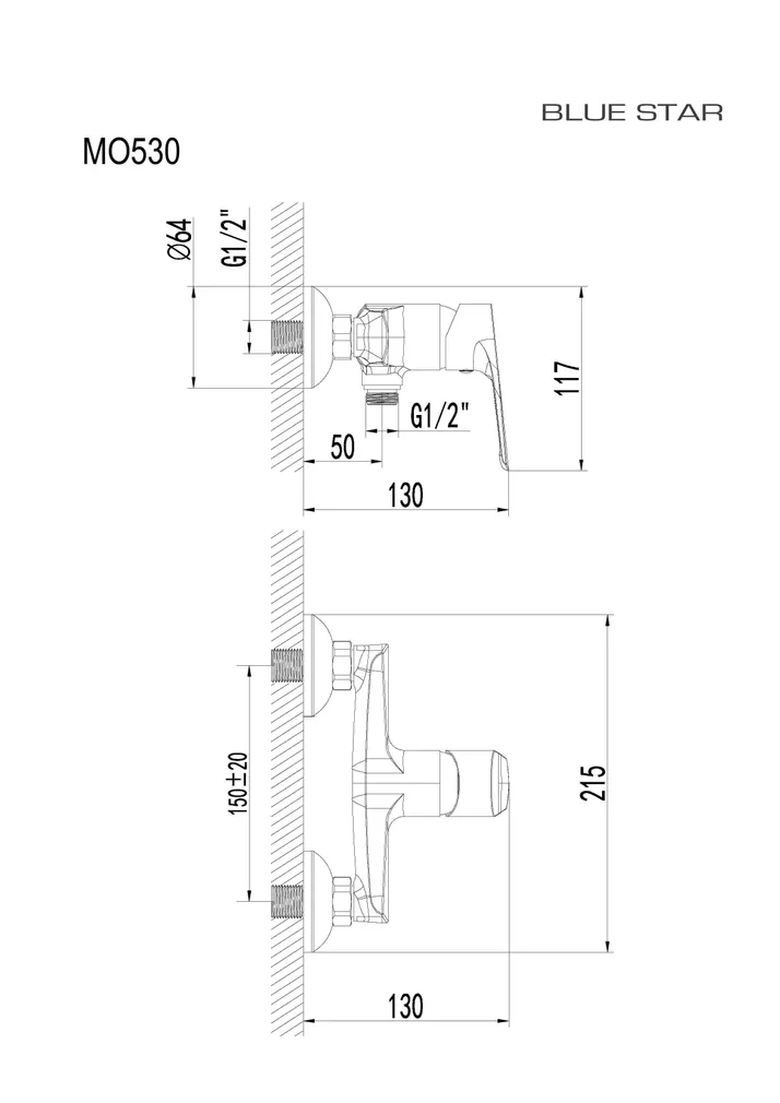 DUŠISEGISTI BLUE STAR MODENA MO 530 KROOM