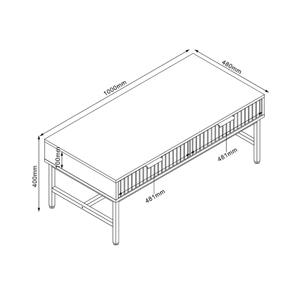 DIIVANILAUD HELVE 100X48XH40CM, MELAMIIN