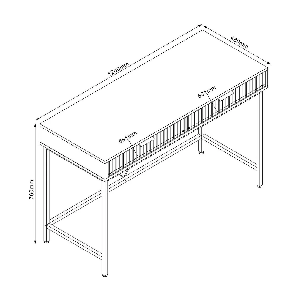 KIRJUTUSLAUD HELVE 120X48XH76CM, MELAMIIN