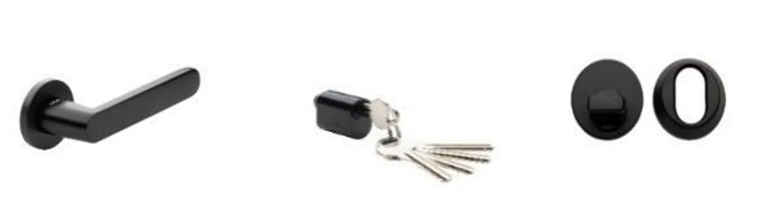 KÄEPIDEMEKOMPLEKT INOVO TORINO 178/701/NORD 16-18MM MUST