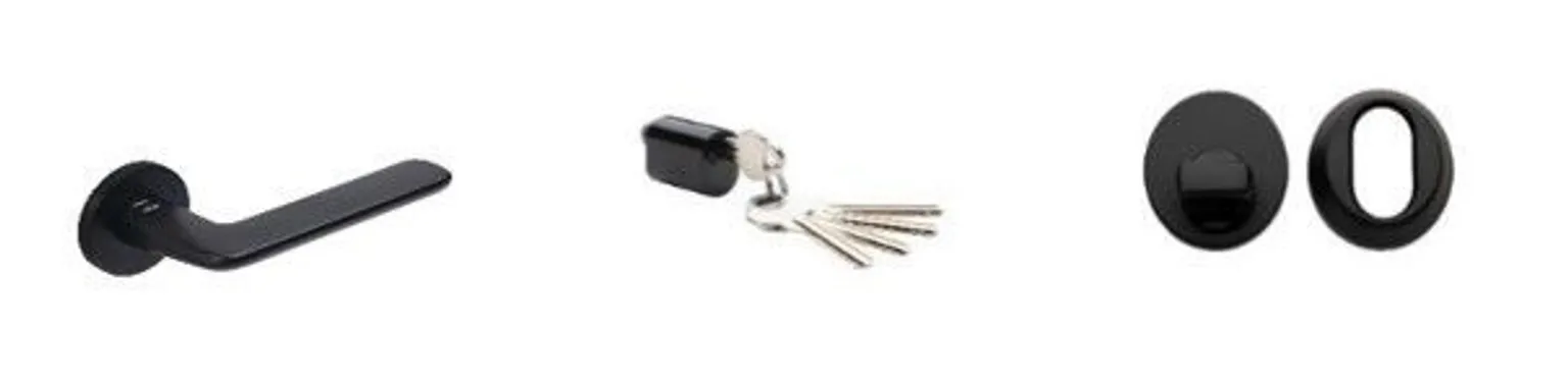 KÄEPIDEMEKOMPLEKT INOVO ATLANTA 187/701ZNORD 16-18MM MUST