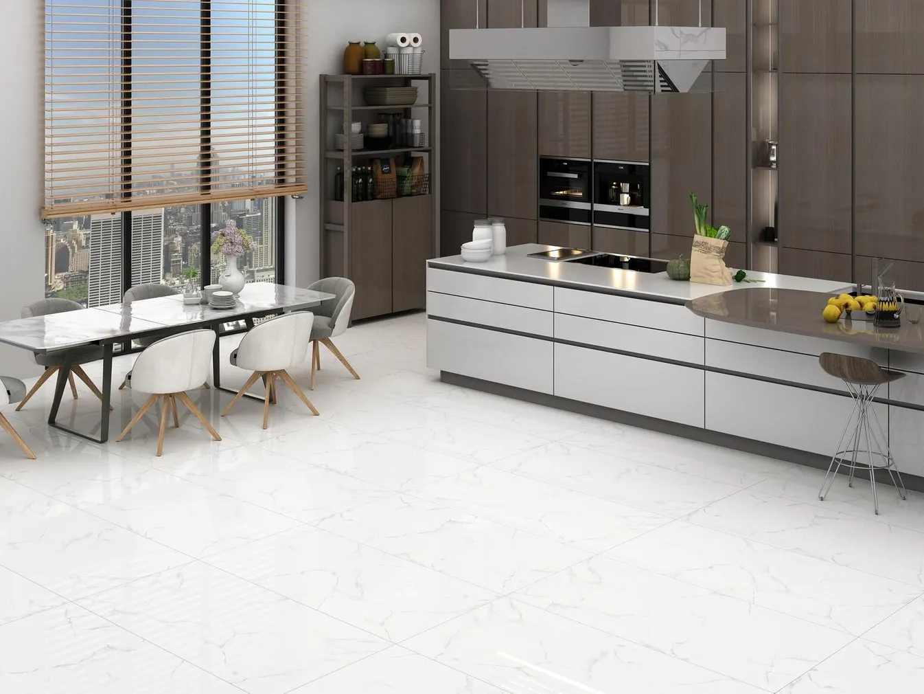 PÕRANDA-JA SEINAPLAAT NETTO WHITE MARBLE 60X120CM, 1,44M² PAKIS