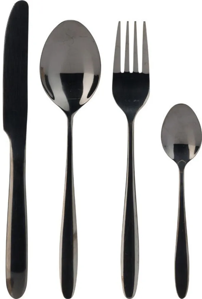 SÖÖGIRIISTADE KOMPLEKT 24-OSALINE, MUST