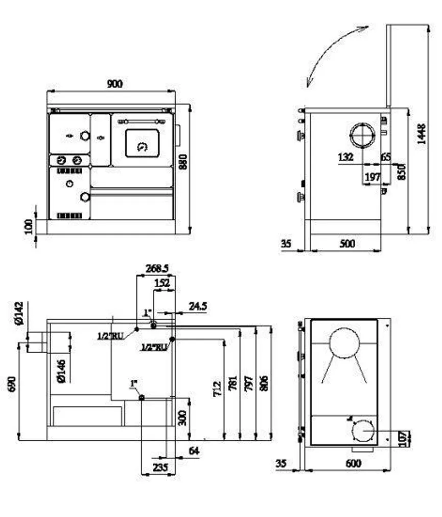 KESKKÜTTEPLIIT ALFA TERM 27 PUNANE PAREM 27KW