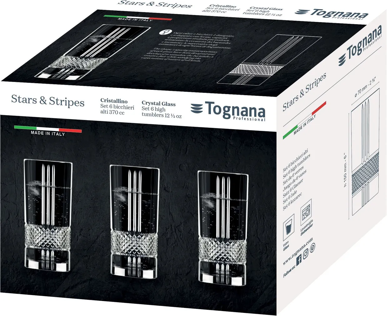 JOOGIKLAASID TOGNANA STARS&STRIPES 6TK PAKIS