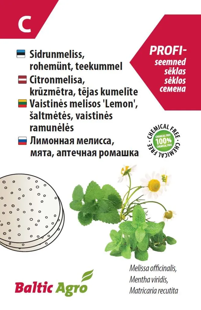 SIDRUNMELISSI, ROHEMÜNDI, KUMMELI KETTAD BALTIC AGRO