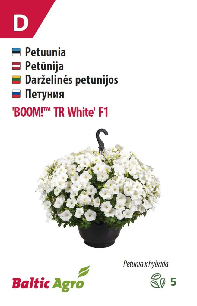 PETUUNIA BALTIC AGRO "BOOM!™ TR WHITE" F1