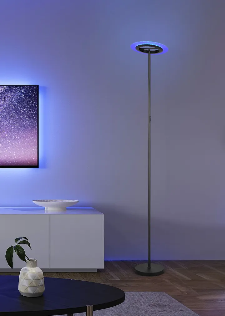 PÕRANDALAMP TRIO SAMBA LED MUST MATT RGB