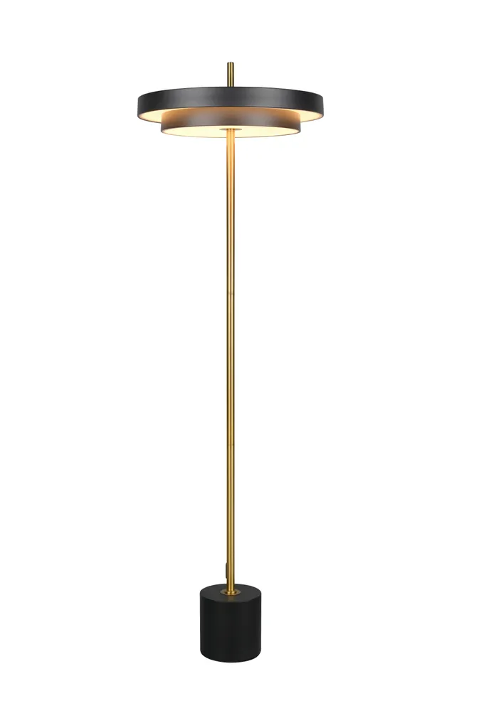 PÕRANDALAMP TRIO KEATON LED MUST MATT/MESSING