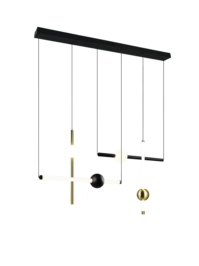 LAELAMP TRIO MELITA LED 110CM MUST MATT