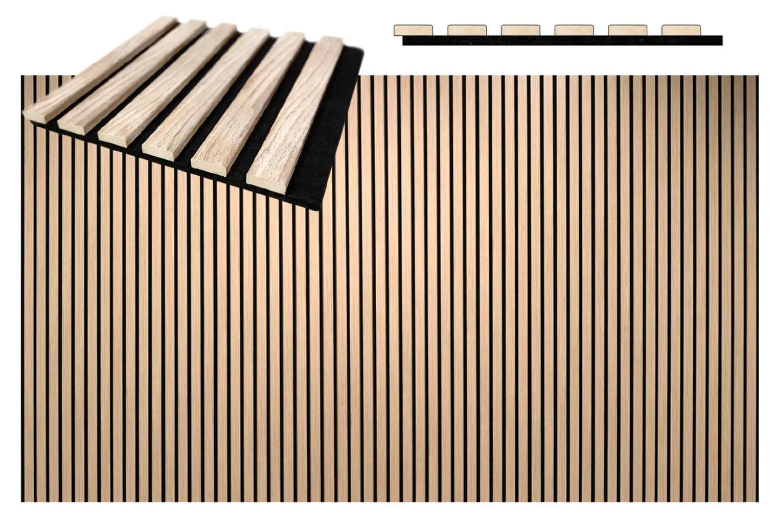 AKUSTILINE SEINAPANEEL 19X300X2600MM VALGE TAMM 0,82M² PAKIS