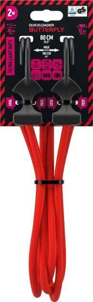 KOORMAKUMM QUICKLOADER BUTTERFLY BUNGEE QBC80ULD 80CMX8MM 45KG 2TK