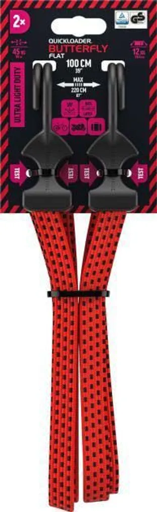 KOORMAKUMM QUICKLOADER BUTTERFLY BUNGEE QBF100ULDF 100CMX8MM 45KG 2TK