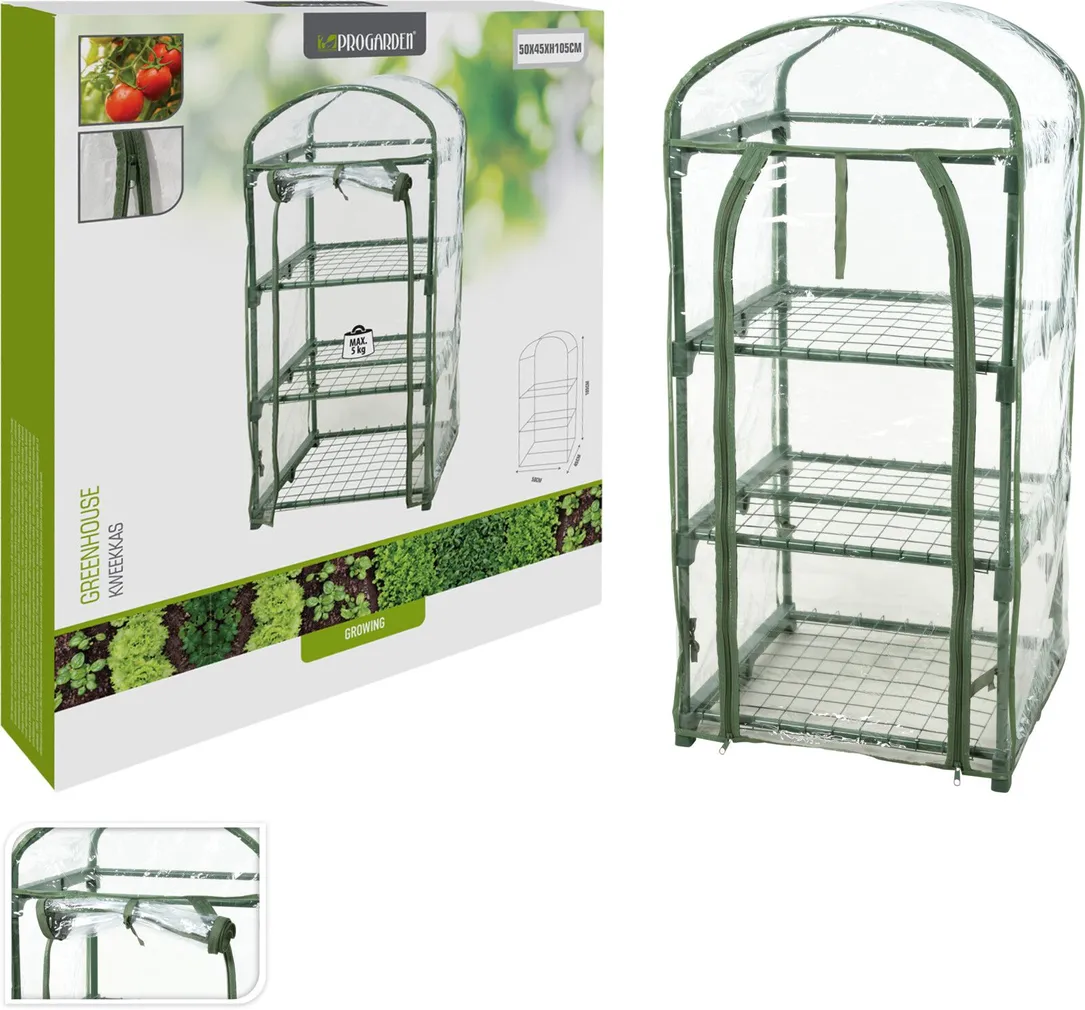 KASVUHOONE PROGARDEN 3 RIIULIGA 50X45X105CM