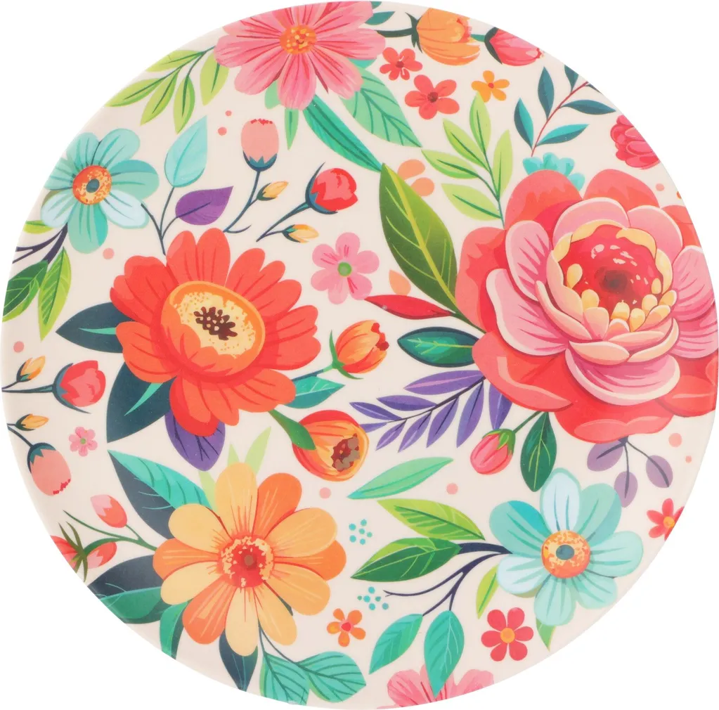 TALDRIK MELAMIINIST Ø25CM LILLEMUSTER