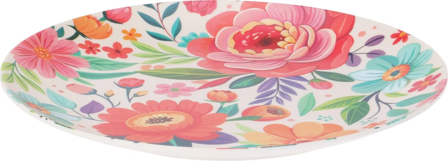 TALDRIK MELAMIINIST Ø25CM LILLEMUSTER