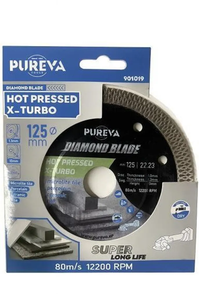 TEEMANTKETAS PUREVA TOOLS X-TURBO 125X1,3X22MM