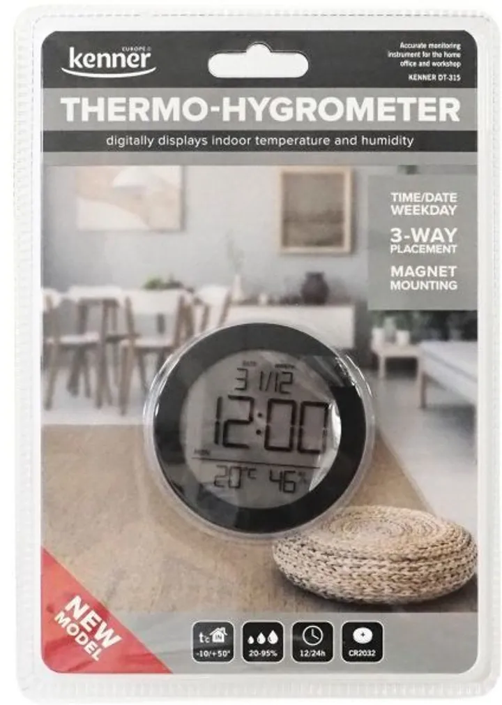DIGITAALNE SISETERMOMEETER KENNER KELL/HÜGROMEETER