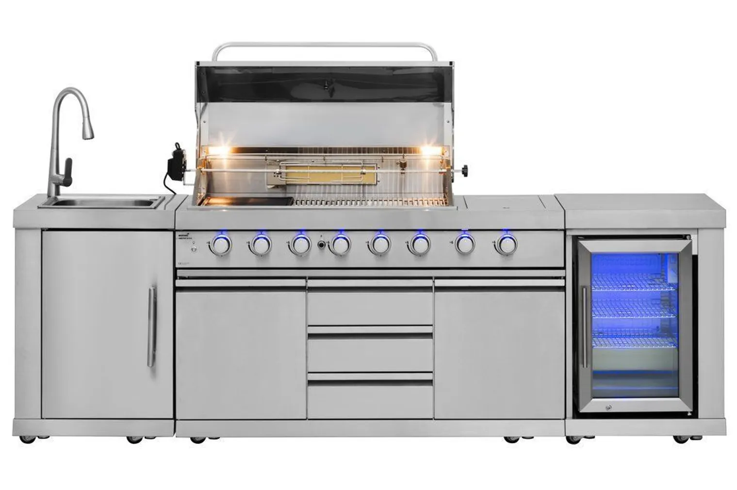 VÄLIKÖÖK GAASIGRILLIGA MUSTANG AMETIST 27,7KW 6+2 PÕLETIGA