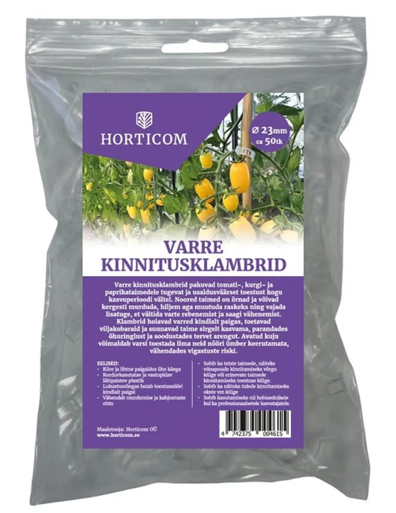 VARRE KINNITUSKLAMBRID HORTICOM Ø23MM, CA 50TK PAKIS