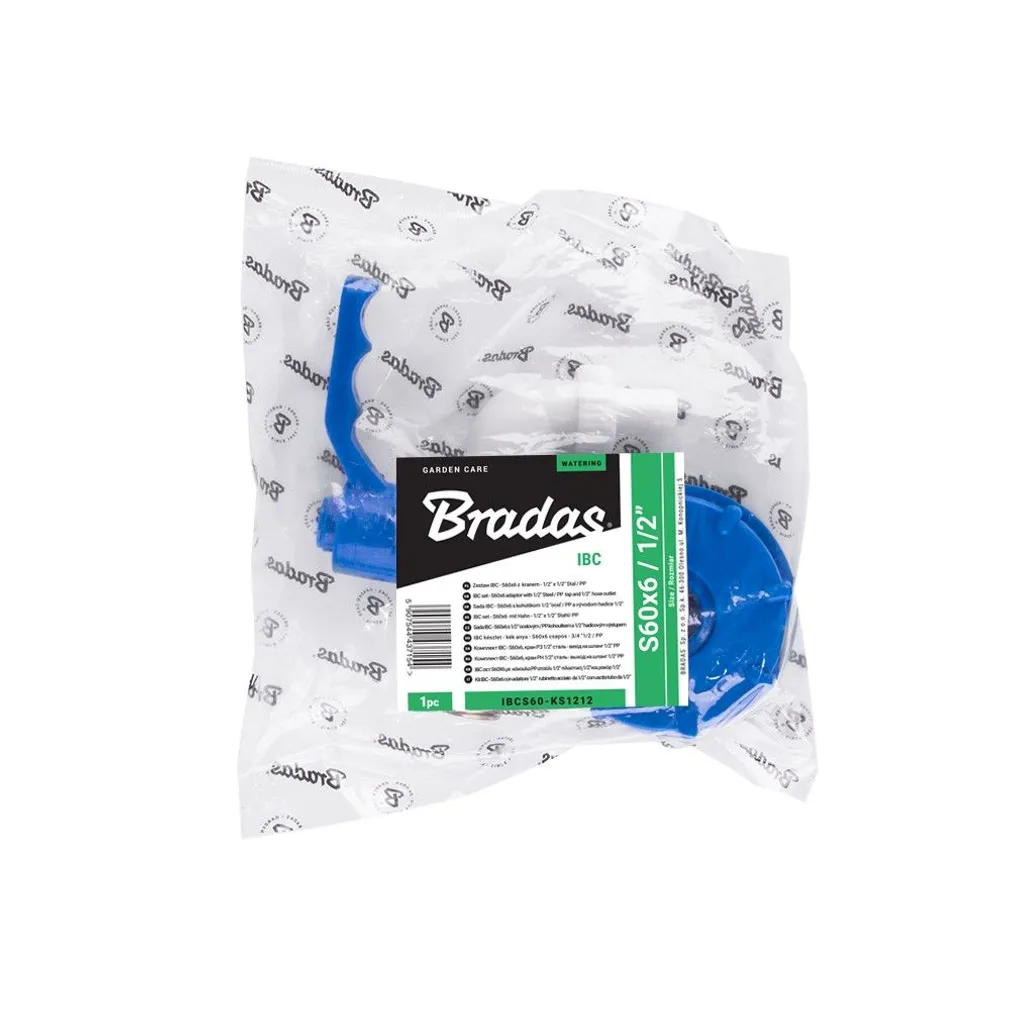 IBC KOMPLEKT - SININE MUTTER S60X6,KRAANIGA -1/2 "X 1/2"