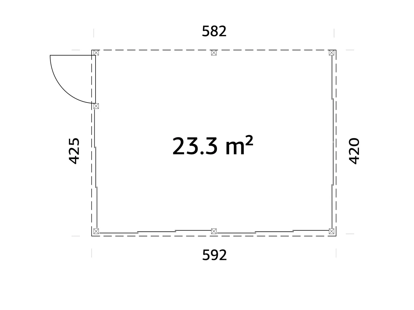 KLAASMAJA PALMAKO LUMI 23,3M² SLIDE