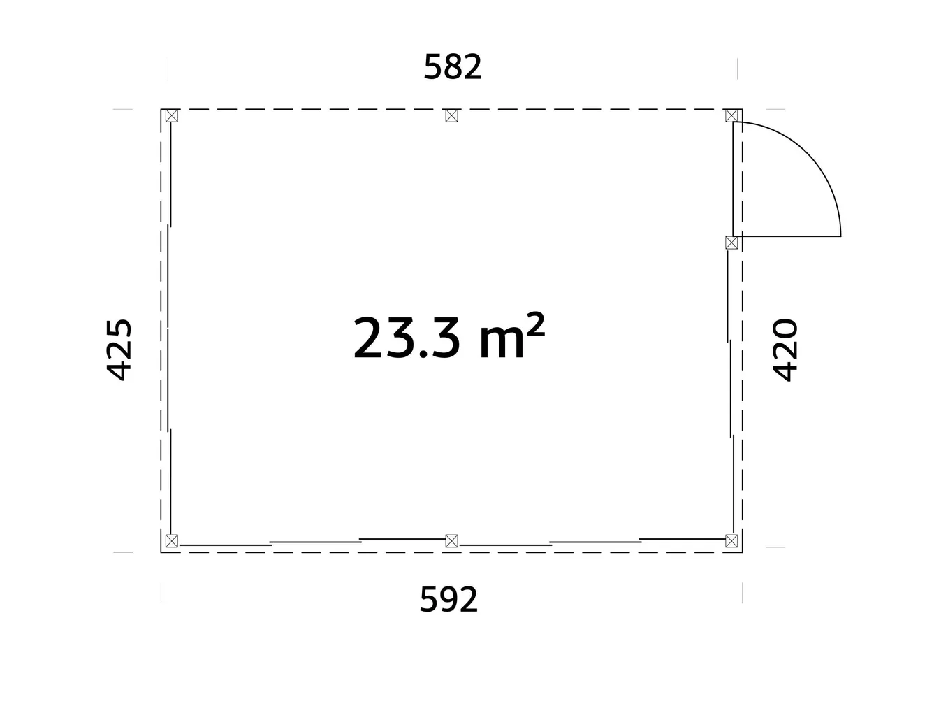 KLAASMAJA PALMAKO LUMI 23,3M² SLIDE