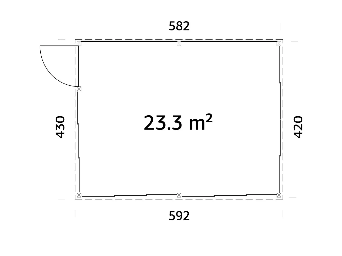 KLAASMAJA PALMAKO SAGA 23,3M² SLIDE PLUS