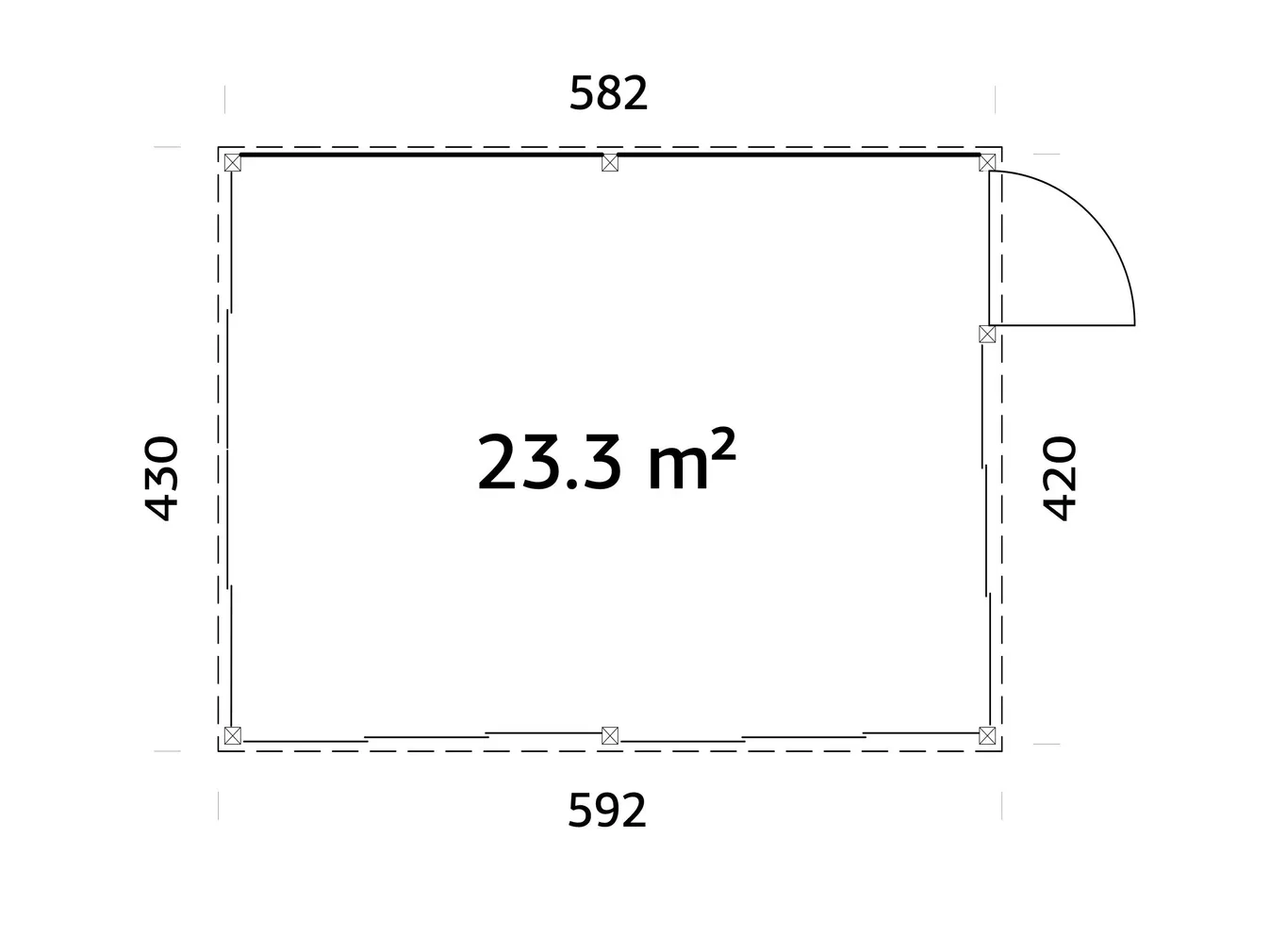 KLAASMAJA PALMAKO SAGA 23,3M² SLIDE PLUS