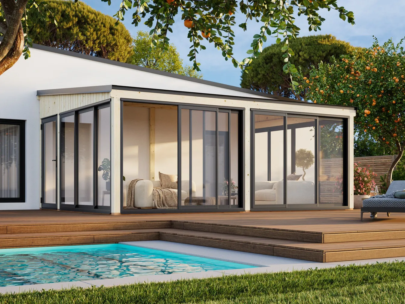 KLAASMAJA PALMAKO LUMI 23,3M² SLIDE PLUS