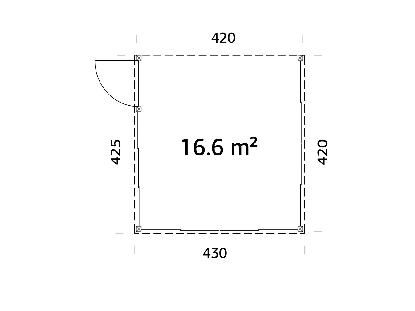 KLAASMAJA PALMAKO LUMI 16,6M² SLIDE PLUS