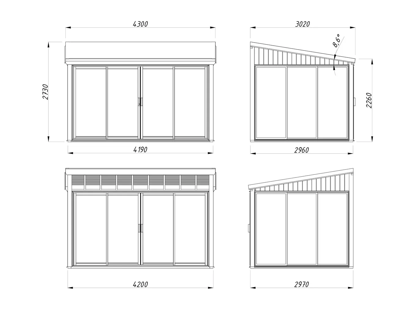 KLAASMAJA PALMAKO LUMI 11,6M² SLIDE PLUS