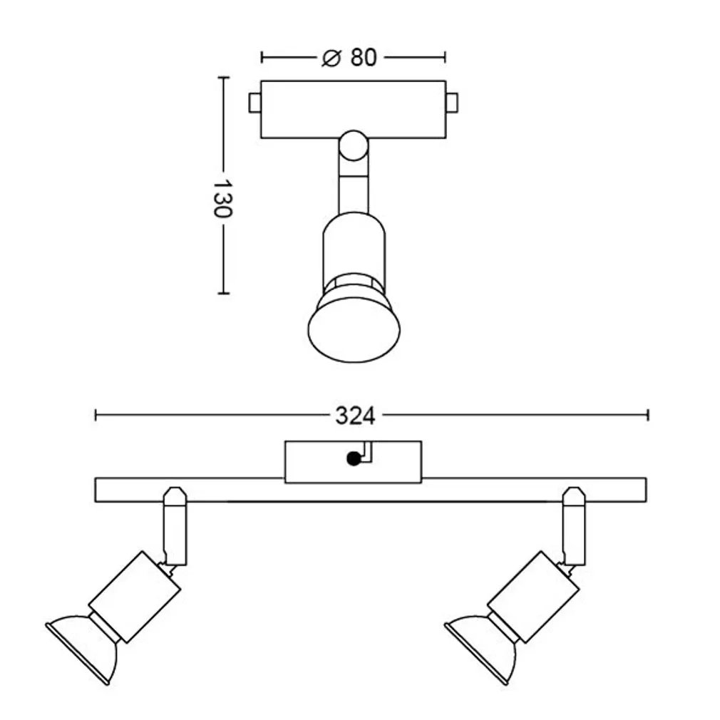 KOHTVALGUSTI LIMBALI 2X50W 230V VALGE