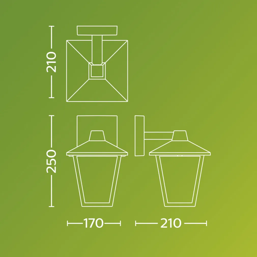 VÄLISVALGUSTI KINNO DOWN MAX 25W MUST