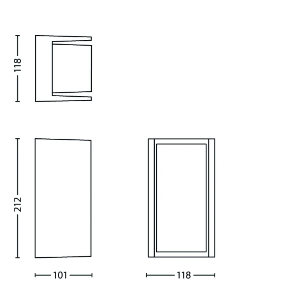 VÄLISVALGUSTI BRIDGE 1X15W 230V ANTRATSIIT