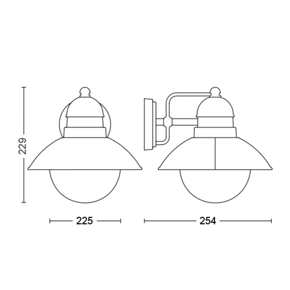 VÄLISVALGUSTI DAMASCUS 1X60W 230V ROOSTEPUNANE