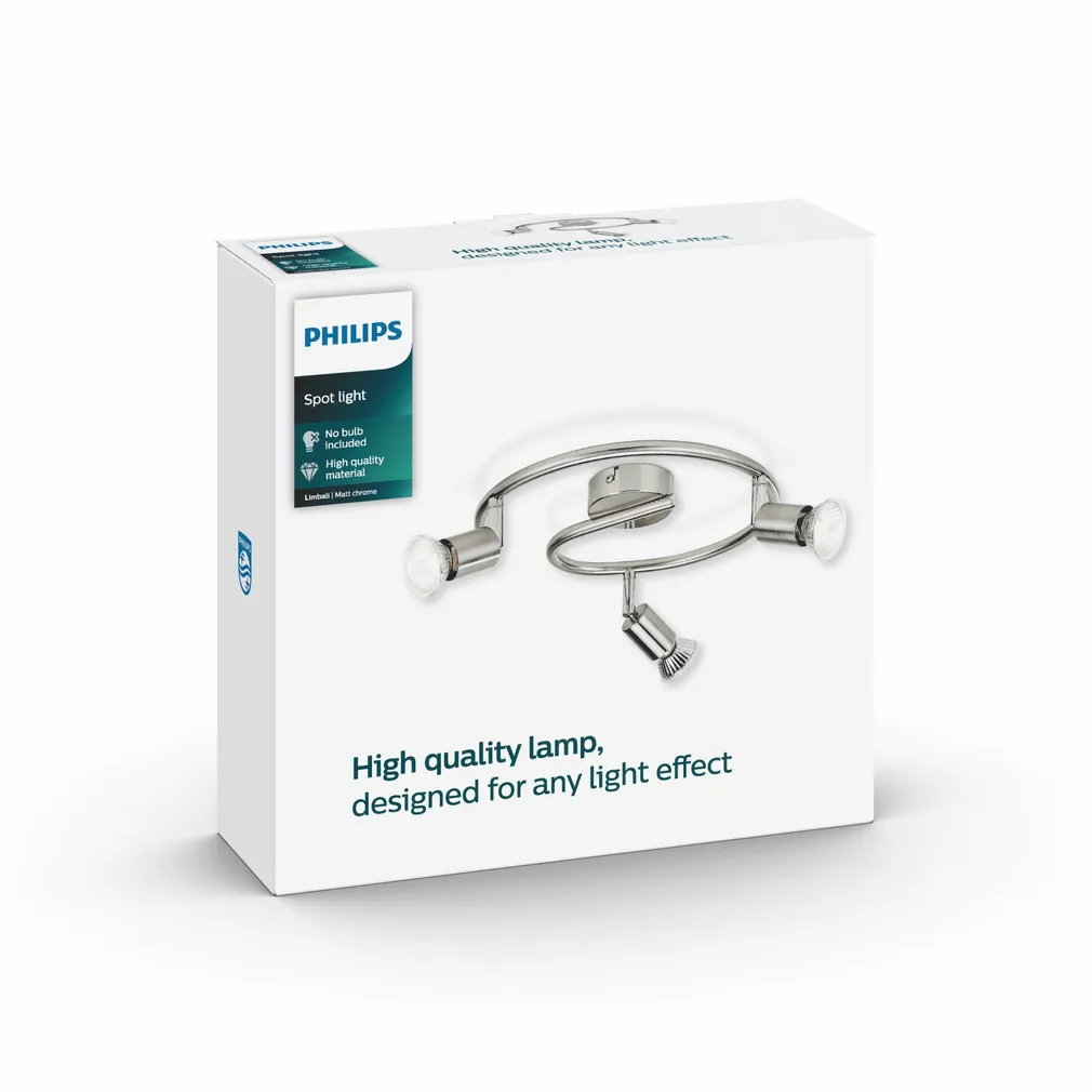 KOHTVALGUSTI LIMBALI SPIRAAL 3X50W 230V NIKKEL